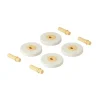 4 x Foam wheels Sand Grey / Honey Yellow
