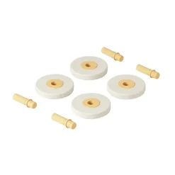 4 x Foam wheels Sand Grey / Honey Yellow