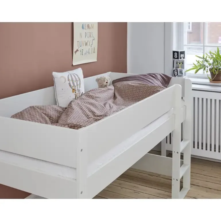 Argos Halvhøjseng med sengehest i Dusty Rose