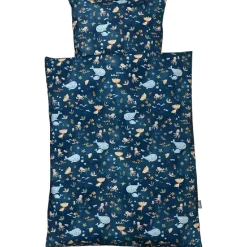 Baby sengelinned - dess. 1220 mellemblå havliv