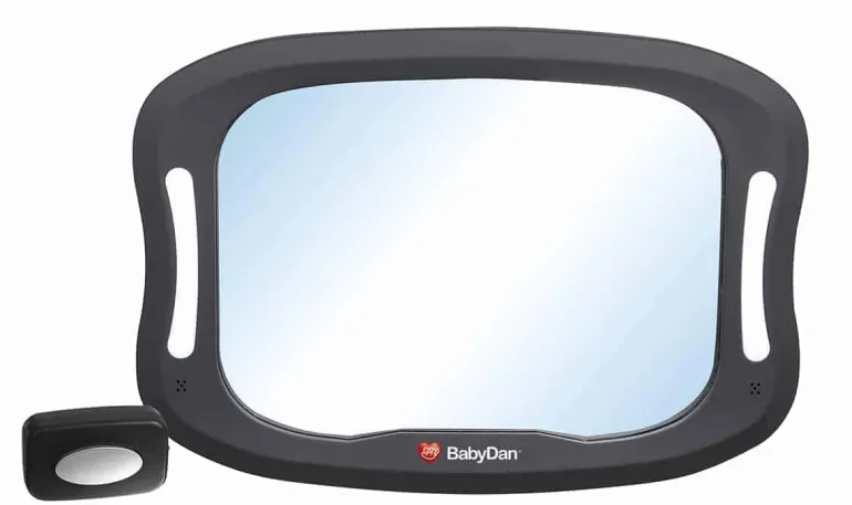 BabyDan bagsædespejl m/LED lys