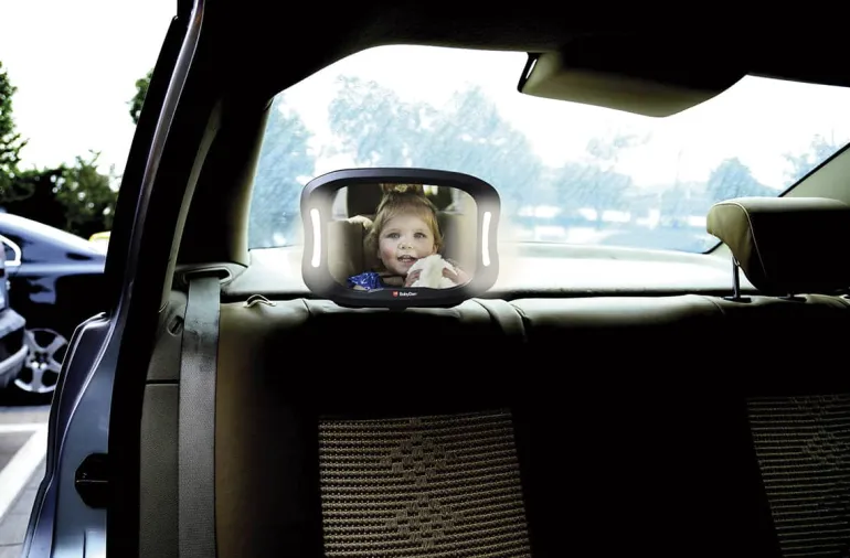 BabyDan bagsædespejl m/LED lys