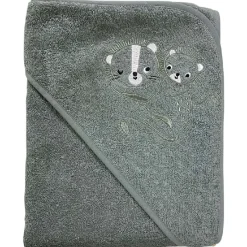 Badeslag grøn m/ mor & barn apl. str. 75x75 cm. Oeko Tex