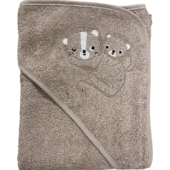 Badeslag sand m/ mor & barn apl.str. 100x100 cm. Oeko Tex