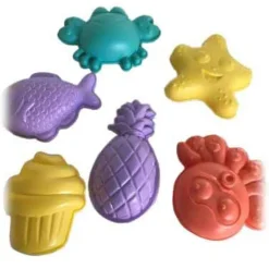 Beach toys sand molds 6 asst.