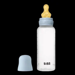 BIBS Baby Flaske Rund Latex 1 pack 270 ml Medium Flow Baby Blue