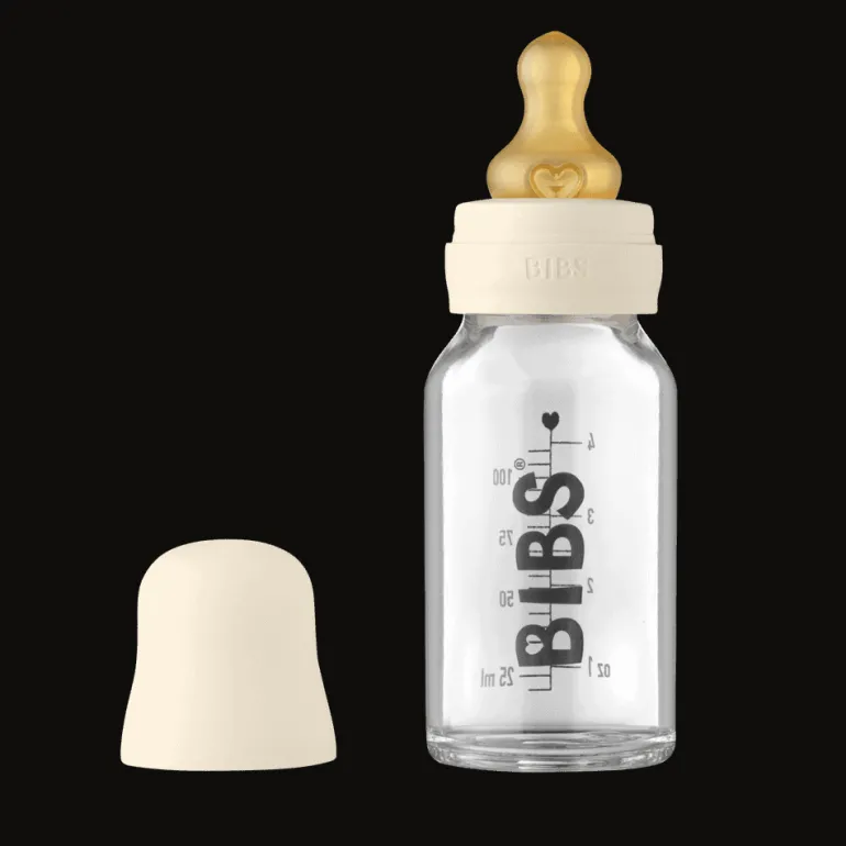 Bibs Glassutteflaske - Latex 110ml Ivory