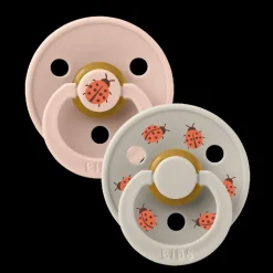 BIBS Studio Colour 2 PACK Ladybug Latex Size 1 Blush Mix