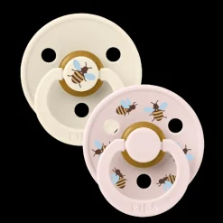 BIBS Studio Colour 2 PACK Bumblebee Latex Size 1 Ivory Mix