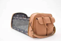 Bizzi Growin POD® Pusletaske og rejseseng - Vegan Leather - Porcini