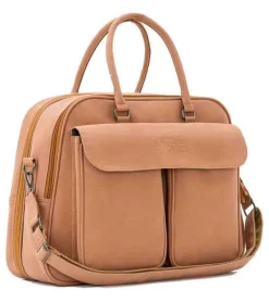 Bizzi Growin POD® Pusletaske og rejseseng - Vegan Leather - Porcini