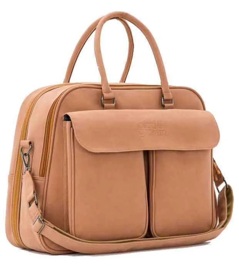 Bizzi Growin POD® Pusletaske og rejseseng - Vegan Leather - Porcini