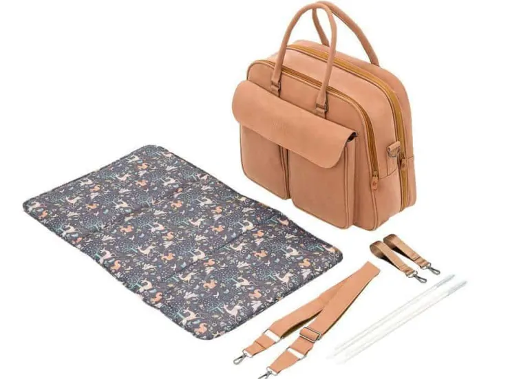 Bizzi Growin POD® Pusletaske og rejseseng - Vegan Leather - Porcini