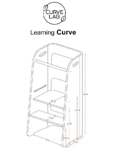 Curve Lab Læringstårn - Birketræsfinér med en overflade afslutning i egetræ
