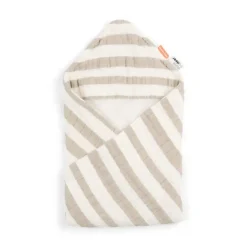 Done by Deer håndklæde m/ hætte GOTS Stripes Sand