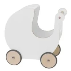 Dukkevogn i træ - Classic White