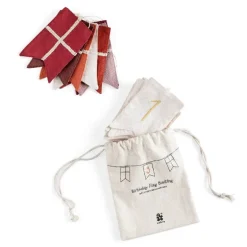 Fødselsdags flagranke tal 0-9 økologisk bomuld