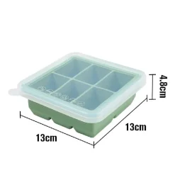 Haakaa Silikone Frysebakke m. låg 6 rum - Apricot