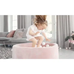 Kidkii boldbassin baby pink 100x30 cm med 250 bolde