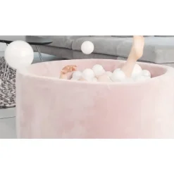 Kidkii boldbassin baby pink 100x30 cm med 250 bolde
