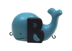 Kids By Friis B bogstav med blåhval til navnetog