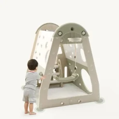 Kids Zone aktivitets hus med rutsjebane og gynge