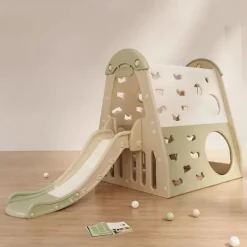 Kids Zone aktivitets hus med rutsjebane og gynge