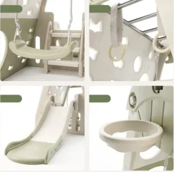 Kids Zone aktivitets hus med rutsjebane og gynge