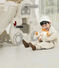 Kids Zone bil med rutsjebane og basket