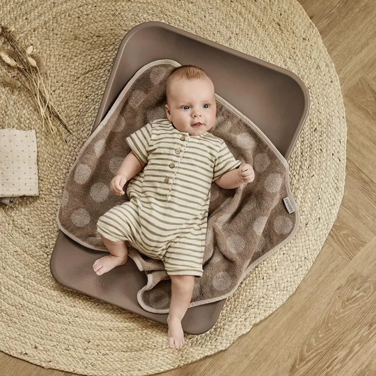 Leander Topper til puslepude - Dots - Mocca