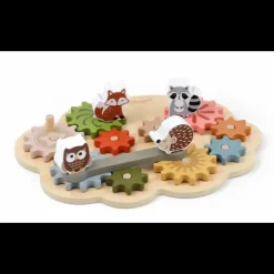 Magni aktivitetsbræt med tandhjul og dyr 100% FSC træ