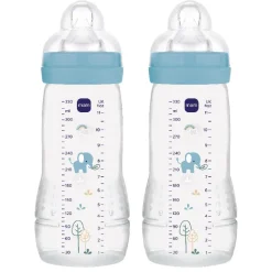 MAM Easy Active Baby Bottle 330ml 2p Blue