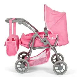 Mamamemo dukkevogn med lift - pink