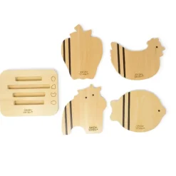 Mamamemo Skærebræt Sæt Med 4 Dele