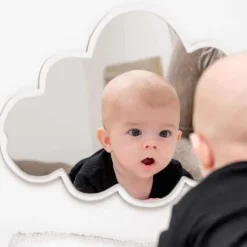 Maseliving sky spejl - hvid