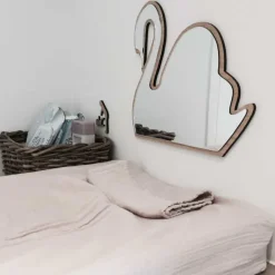 Maseliving svane spejl - egetræ