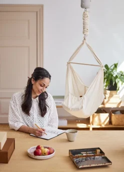 Membantu Basic slyngevugge økologisk bomuld - beige inkl. Motor