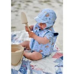 Mikk-Line Svømmevest mønstret - Faded Denim - 2-3 år/15-20 kg