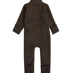 Mikk-Line Ulddragt - Dark Brown Melange - Str. 56-98