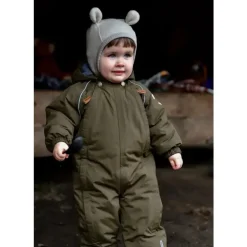 Mikk-Line Uldhue m. Ører - Dark Brown Melange