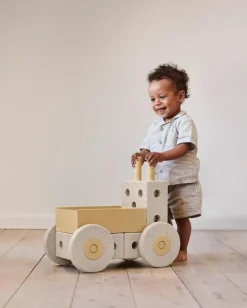 Modu 3-in-1 Gåvogn Sand Grey / Honey Yellow