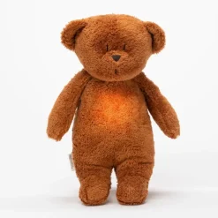 Moonie økologisk brummende bjørn m. Lampe - caramel natur