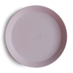 Mushie Dinner Plate round - soft lilac (set of 2 pcs)