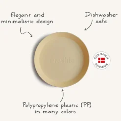 Mushie Dinner Plate round - soft lilac (set of 2 pcs)