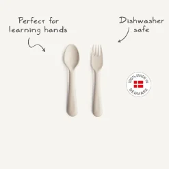 Mushie Fork & spoon - powder blue