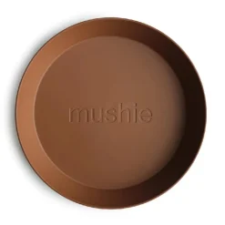 Mushie Rund Tallerken Caramel 2pcs