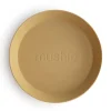 Mushie Rund Tallerken Mustard 2pcs