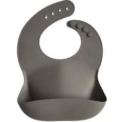 Mushie Silicone Bib Dove Grey