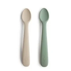 Mushie Silikone Babyskeer 2 - Pak Cambridge Blue/Shifting Sand