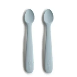 Mushie Silikone Babyskeer 2 - Pak Powder Blue